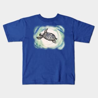 Watercolor sea turtle Kids T-Shirt